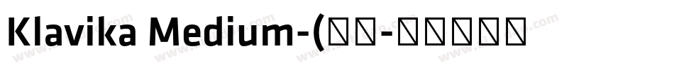 Klavika Medium-(常规字体转换